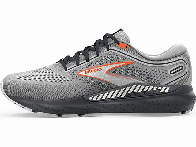 For Walking  The Brooks Mens Beast GTS 23- Grey/Scarlet/Ebony (1104011D030)