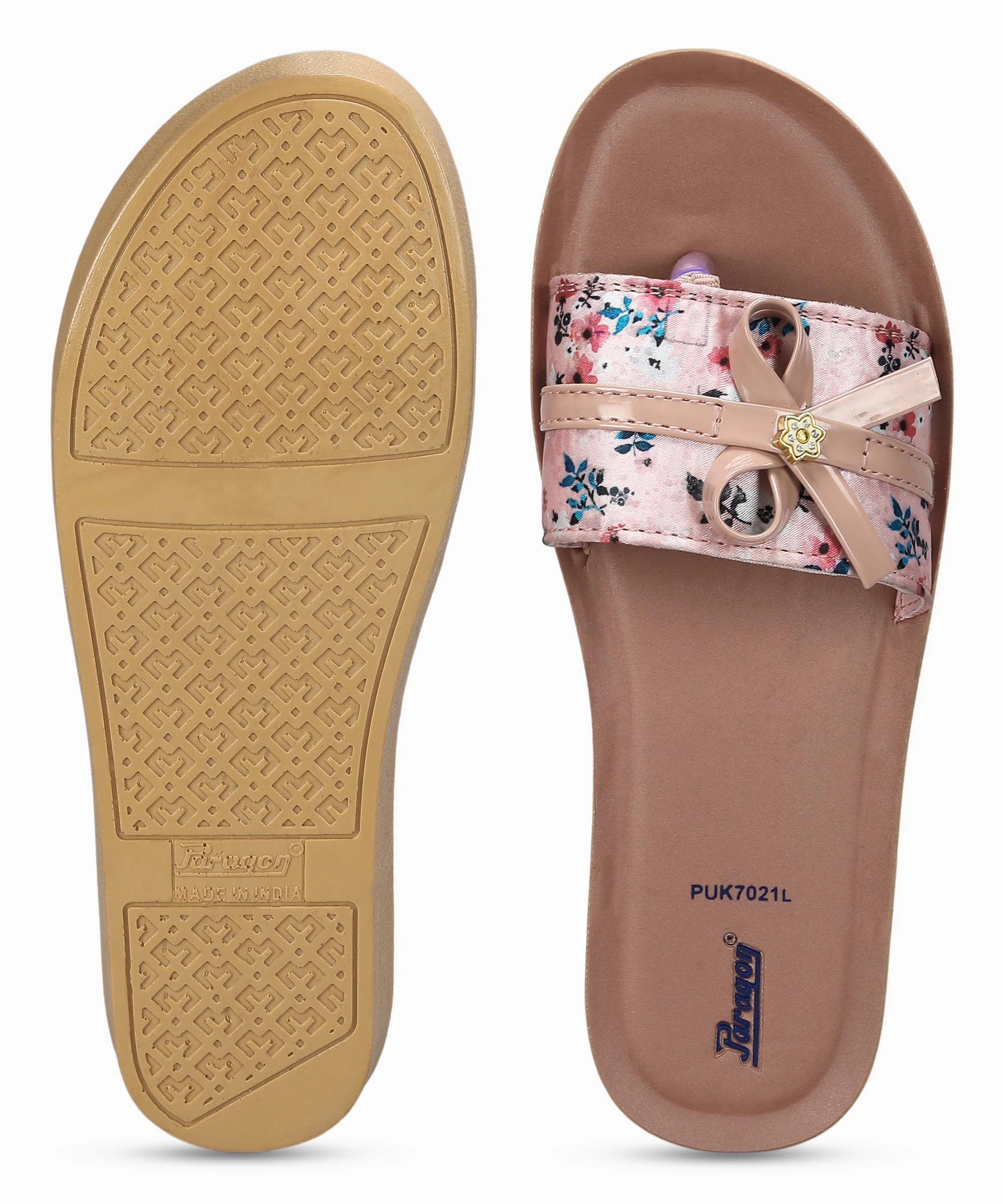 Paragon PUK7021L Women's Peach Sliders with Cushioned Sole for Everyday Use Dancing Flip Flops Wedding