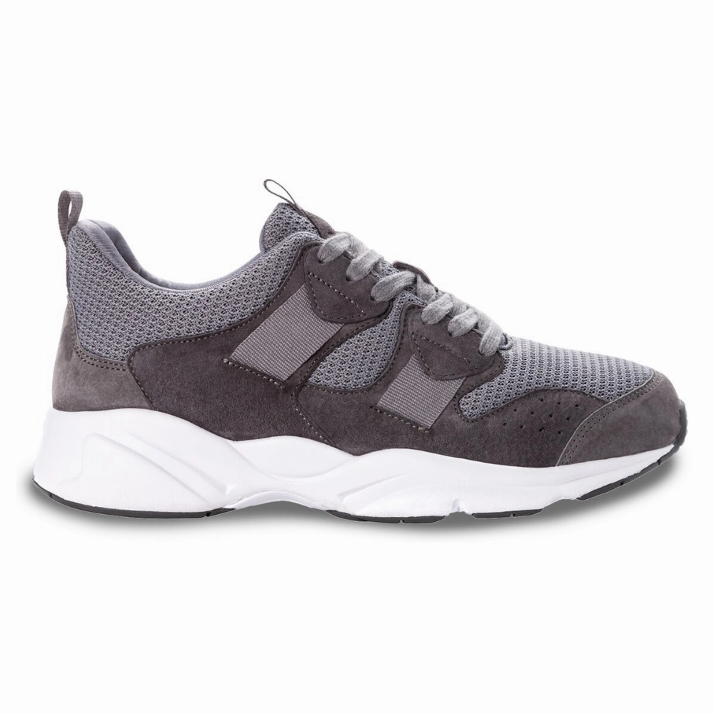 Shoes Good For Walking Propet Stability Stratum Grey Sneaker (Men's)