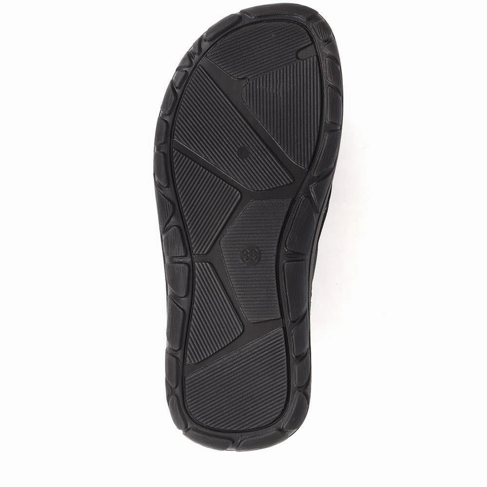 Ladies Sandals Toe-Post Flat Sandals - INB39079 / 325 418 - Black