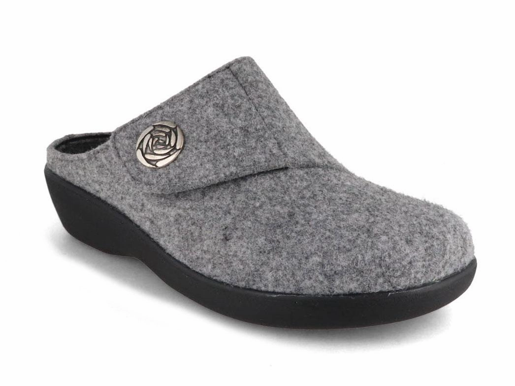Berkemann BERKOFLEX Women Velcro Clogs 'Teresa', light gray Dreamscape Clogs