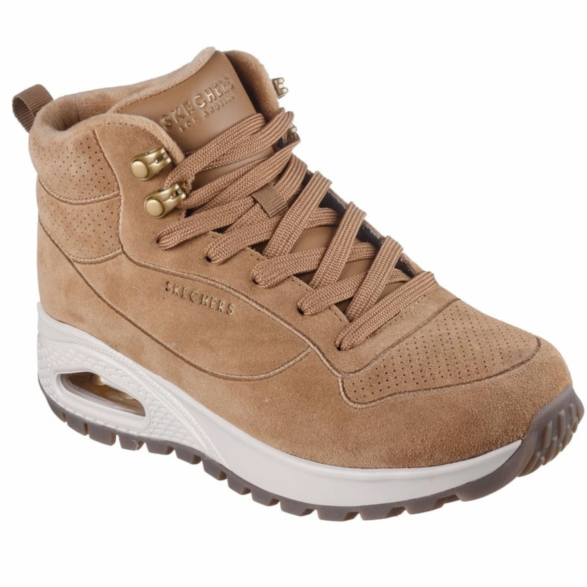 Studded Trail Running Shoes Skechers Women's 177174 Uno Rugged - Glamorous Terrain Chesnut Casual Shoes