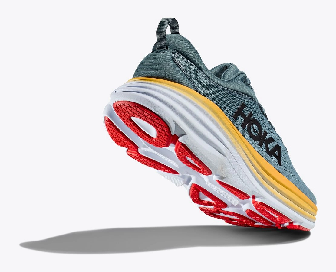 Hoka Mens Bondi 8 - Goblin Blue/Mountain Spring (1123202-GBMS) Underpronation Walking Shoes