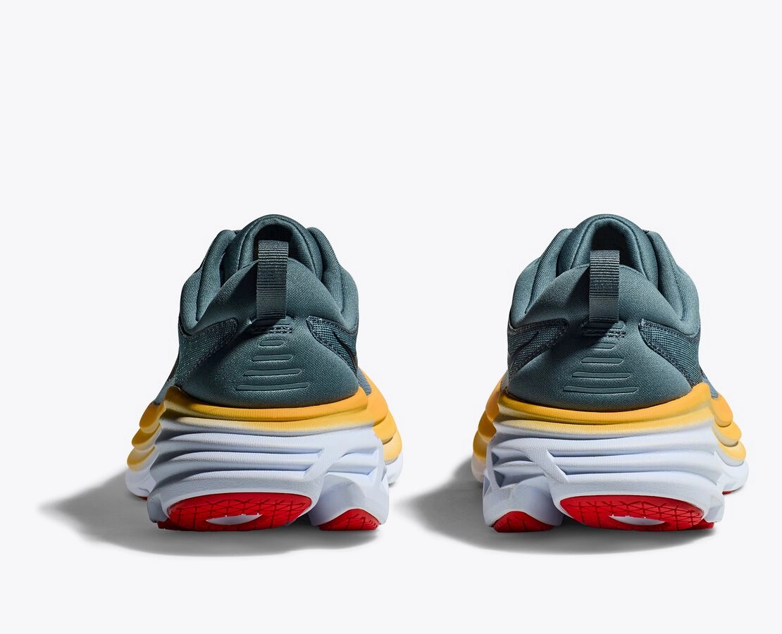 Easy Spirit Walking Shoes Hoka Mens Bondi 8 - Goblin Blue/Mountain Spring (1123202-GBMS)