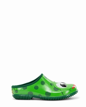 Bucket Clogs Western Chief Fritz Frog Womens Rubber Insulated Green Clog