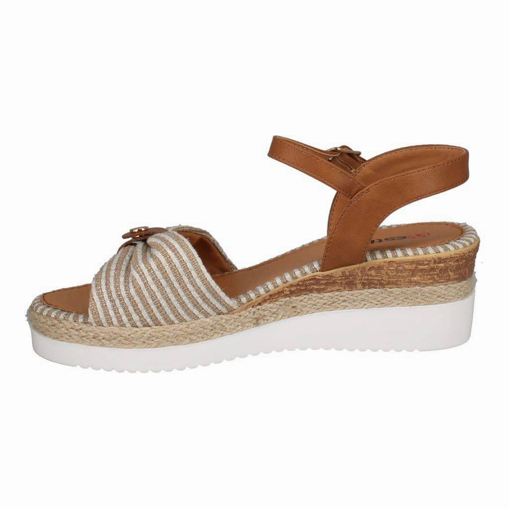 Sandals Brands Westland 591401 Espi 01 Ladies Beige Combi Vegan Buckle Sandals