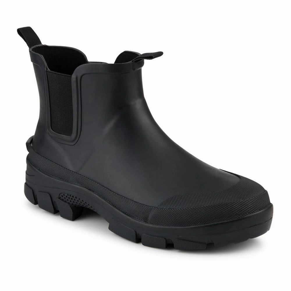 Wide Fit Rubber Ankle Boots  - RAI42002 / 328 518 - Black Hunter Nebula Rain Boots