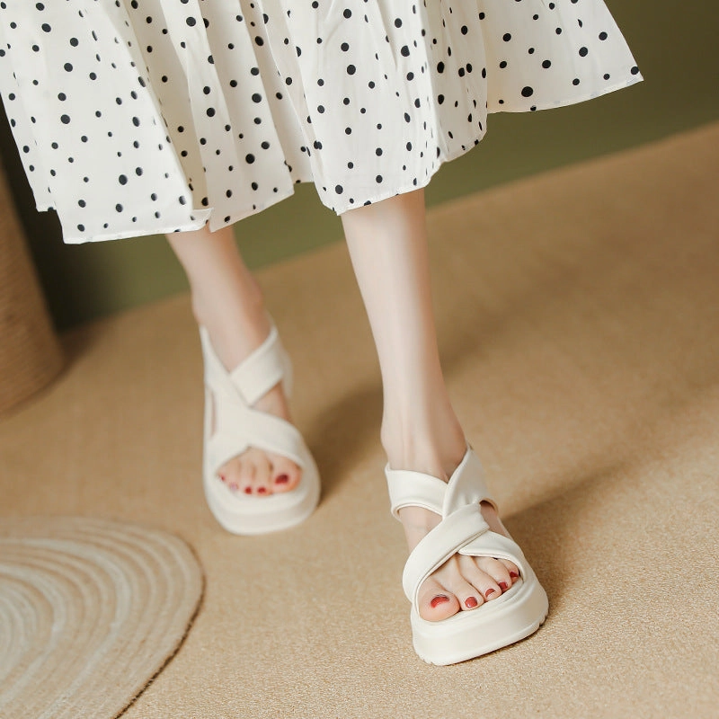 Women Fashion Minimalist Soft Chunky Sole Sandals Trap Sandals