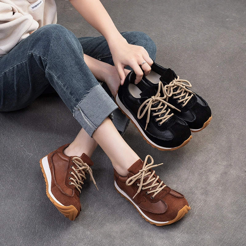 Nike Minimalist Training Shoes Women Patchwork Leather Retro Casual Training Sneakers