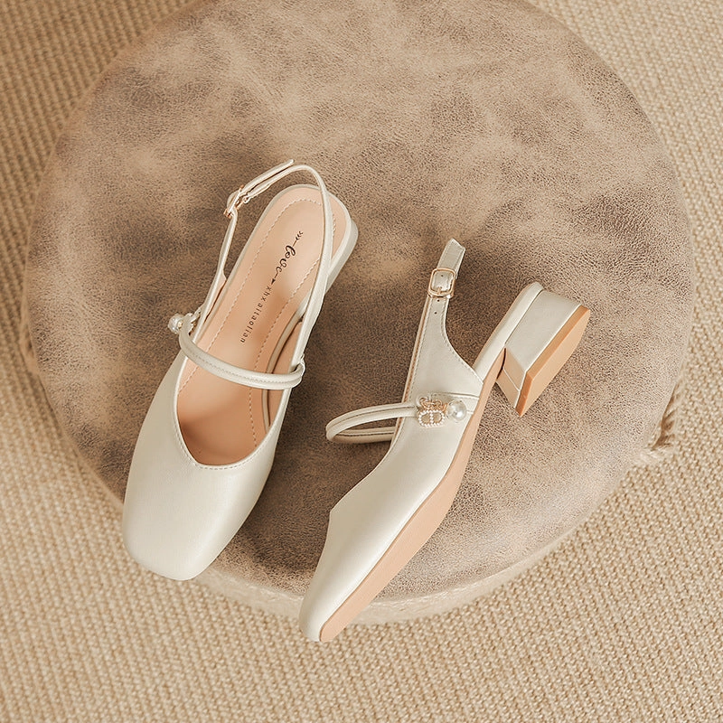 Women Retro Minimalism Close Toe Casual Sandals Hopara Sandals