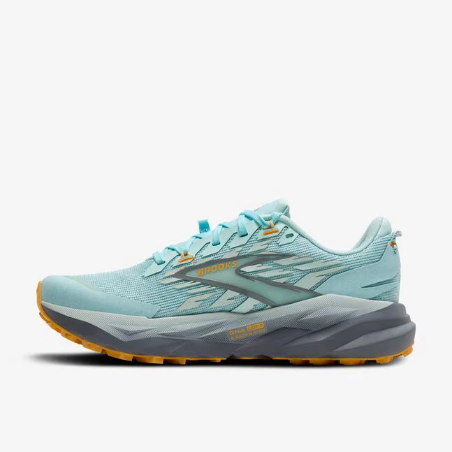 Women's - Brooks Cascadia 19 - Clearwater/Primer Grey/Apricot Ultra Flow Gore-tex Trail-running Shoes