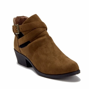 Women's BAL-05W Cut Out Belted Slip On Ankle High Suede Boots Vivienne Westwood Jester Ankle Boots