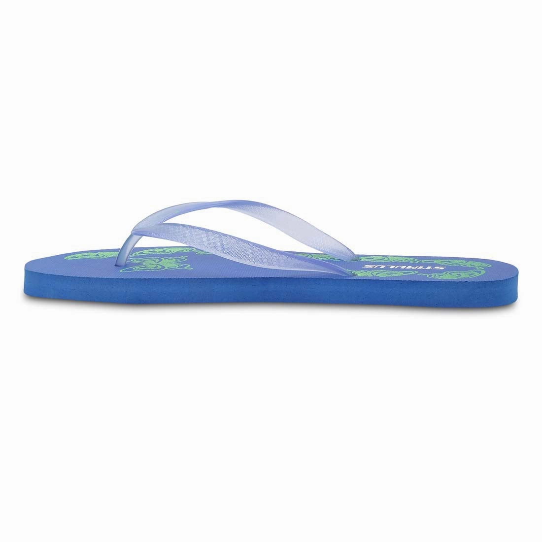 Women's Blue Stimulus  Flip Flops 5 Inch Flip Flops