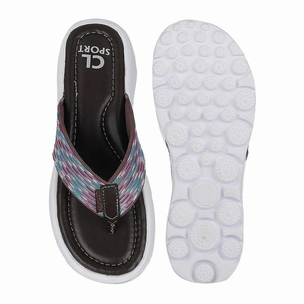 Women's Patterned Thong Comfort Flip-Flops Photo Of Flip Flops