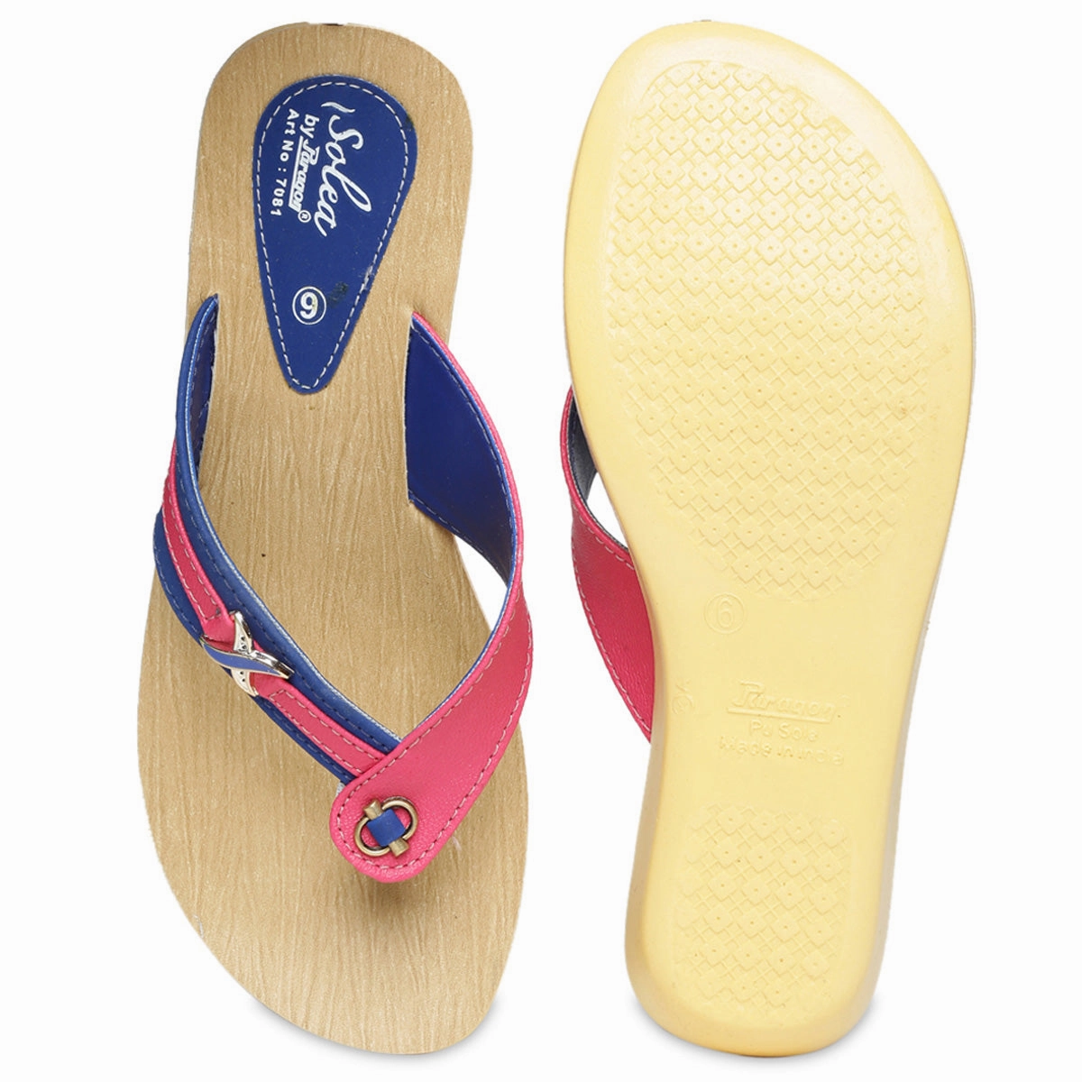 Flip Flops Thong Plus Women's Pink Solea Flip-Flops