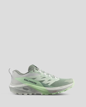 Women's Salomon Sense Ride 5 Trail Running Shoes - Lily Pad/Metal/Green Ash Support Trail Shoes