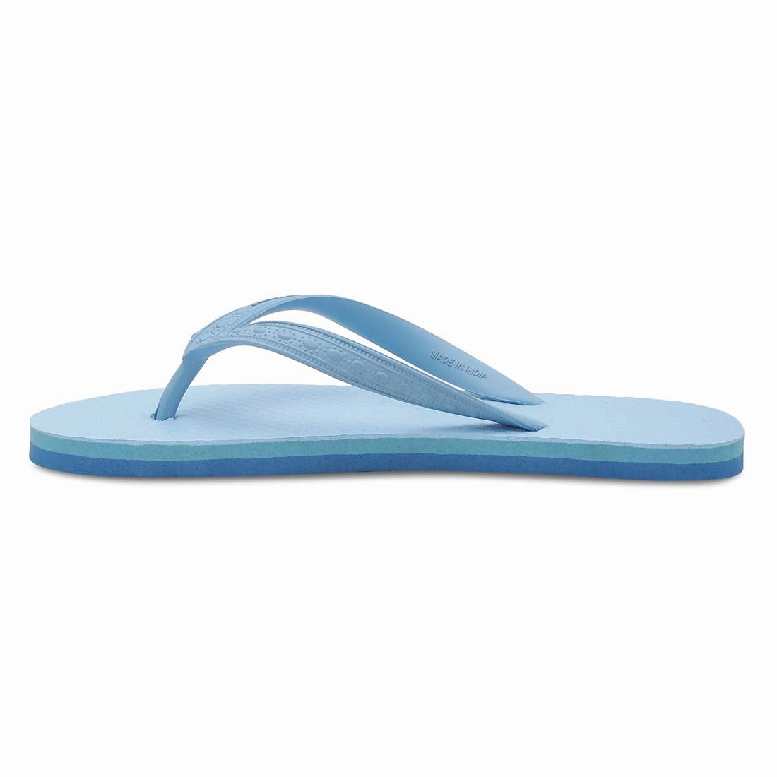 Women's Sky Blue Rubber Based Flip Flops Clarks Arla Flip Flops