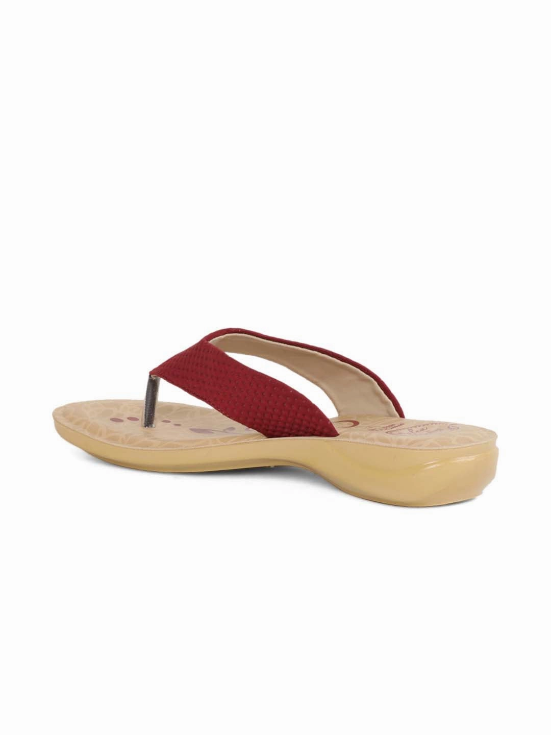 Women's Solea Maroon Flip Flops Platform Flip Flop
