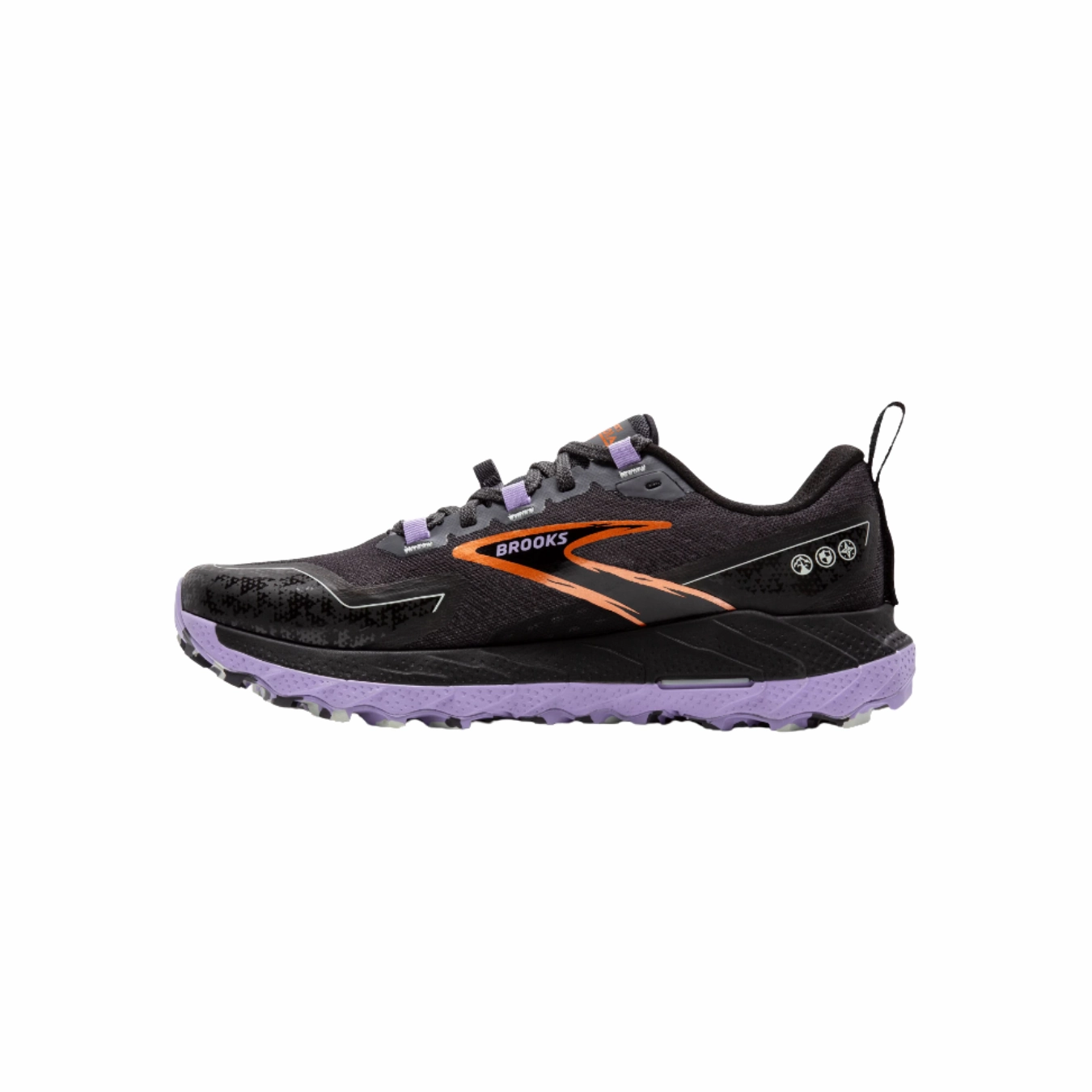 Trail Running Shoes On Concrete Womens Cascadia 18  Ebony/Sweet Lavender/Copper (B Width)