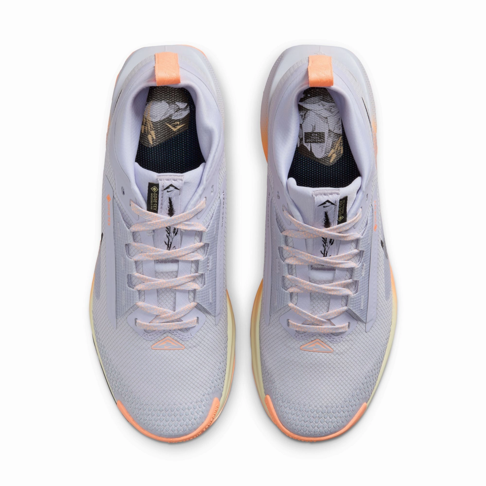 Trail Shoes With Support Womens React Pegasus Trail 5 GORE-TEX (011 - Ghost/Black-Malt-Orange Pulse)