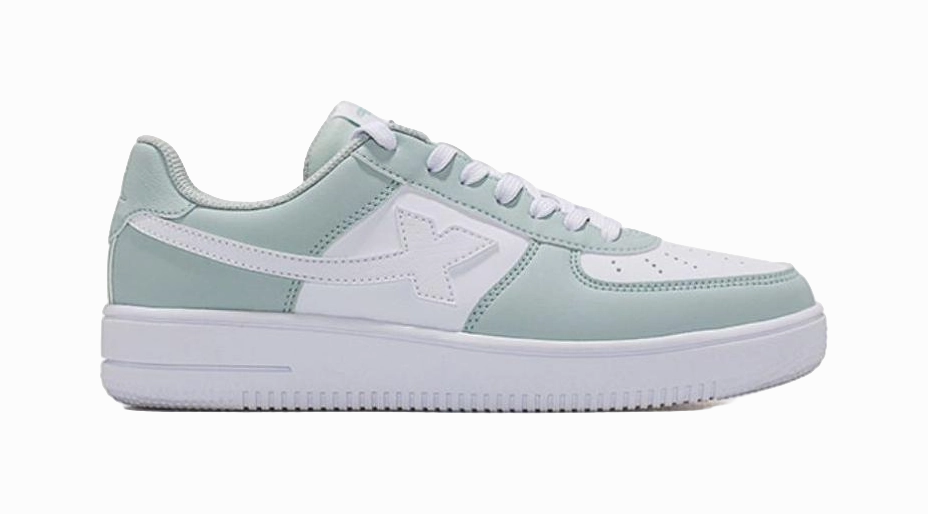 Lightweight Travel Hiking Shoes XTEP Air Force 1 Low-Top Skateboard Shoes Women's White Green