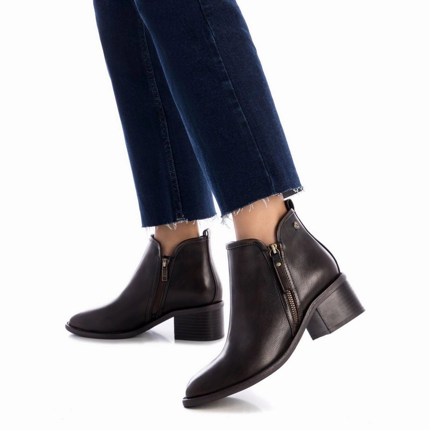 XTI Womens Boot 143478 Bronze Warm Flat Ankle Boots