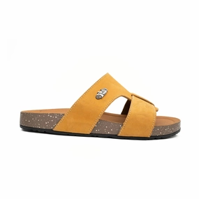 Celso Sandals Yellow Double - Strap Slide Sandals