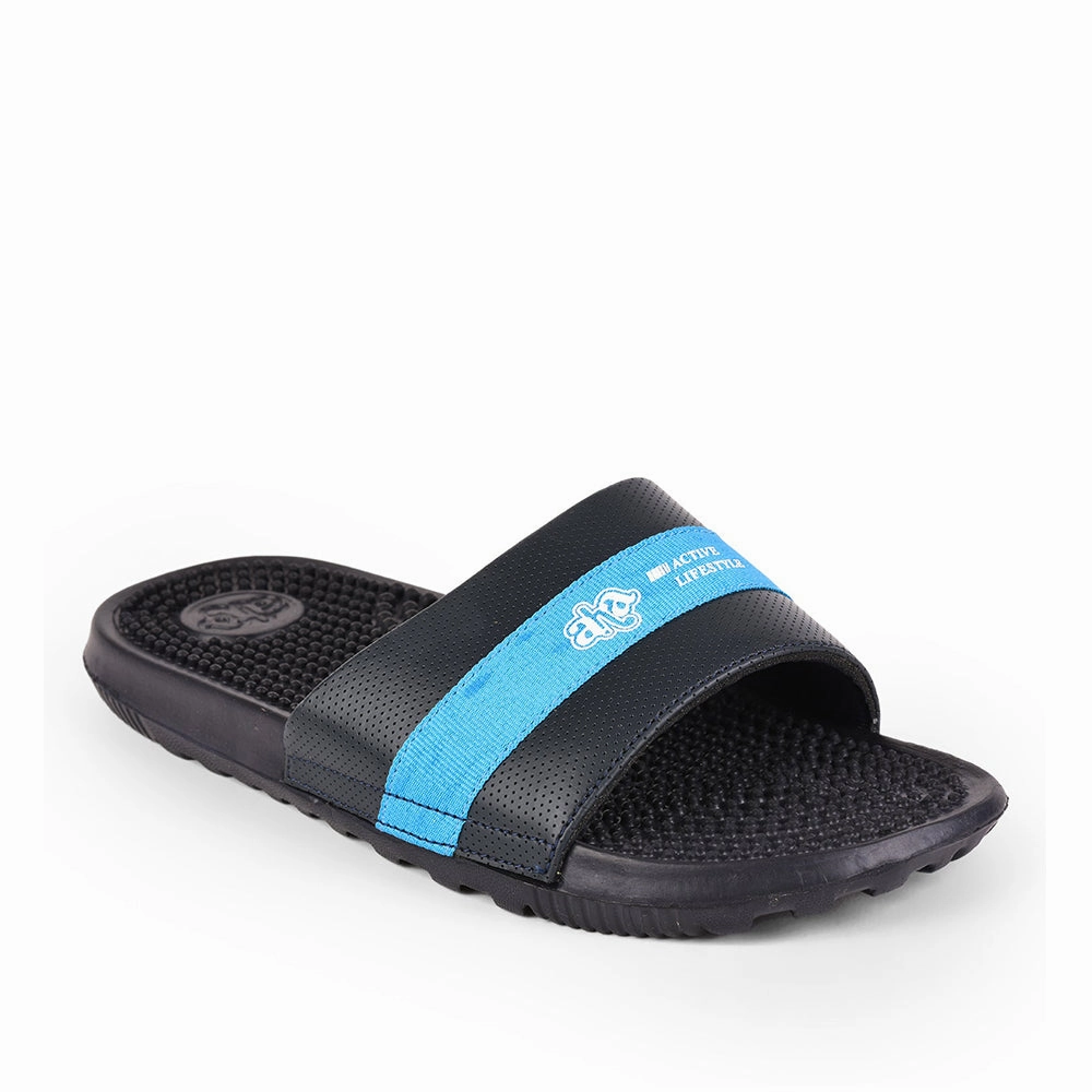 Hyperport Sandals A-HA By Liberty ADAM-7 Navy Blue Slides For Men
